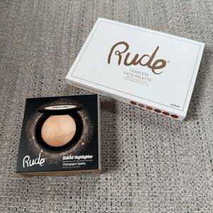 RUDE Champagne Highlighter and Face Palette